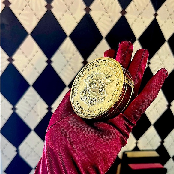 Collectible Coin Clock Presidential Seal Gold Quartz Seiko Alarm Vintage Luxury - Picture 9 of 16